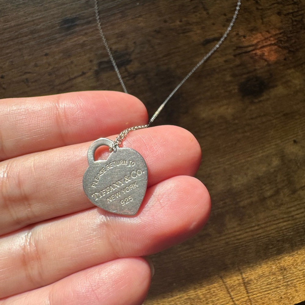 Tiffany & Co. Silver Heart Tag Necklace